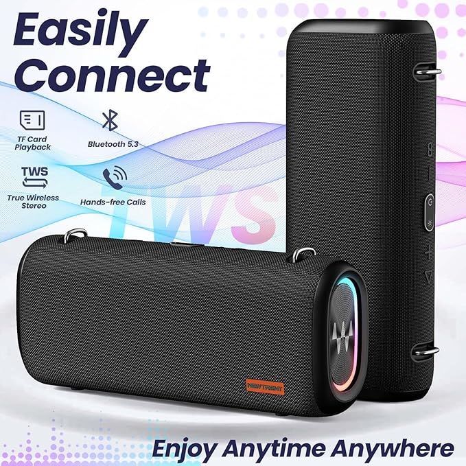 Vibe Pro Outdoor Bluetooth Speaker, 80W Peak Loud Portable Wireless Speaker - Image 5