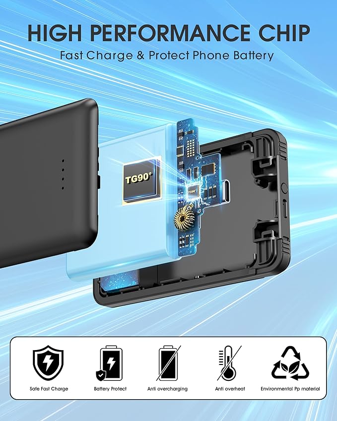 TG90° Portable Charger Power Bank, 5000mAh Small Battery Pack - Image 5