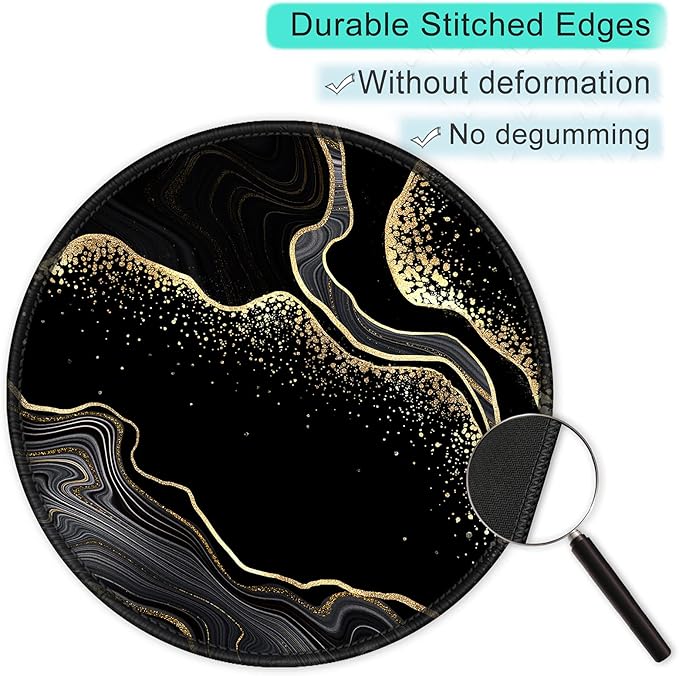 ITNRSIIET Round Mouse Pad with Stitched Edge Premium-Textured Waterproof - Image 5