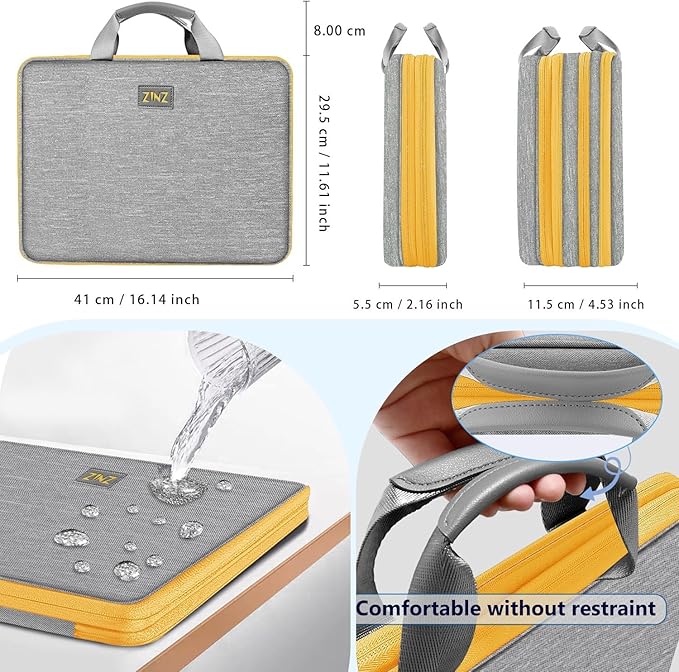 ZINZ Slim Expandable Laptop Case 15.6 Inch Sleeve Upgraded Protective Durable - Image 2