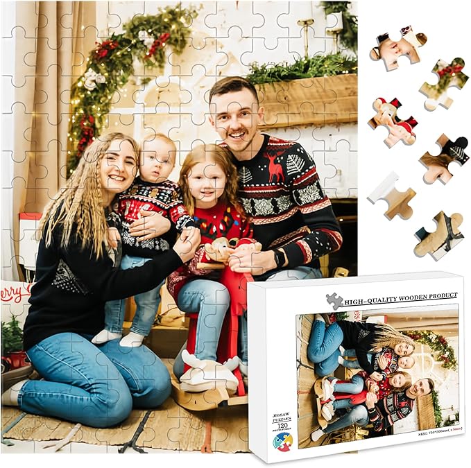 Custom Puzzle 120/200/300/500/1000/1500 Pieces, Personalized Puzzle from Your by Mougins