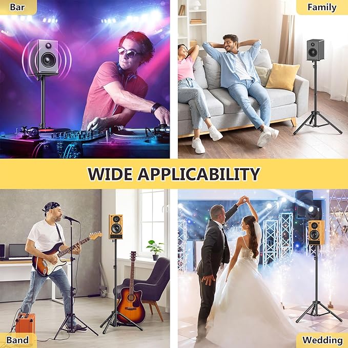 Tripod Speaker Stands with Carry Bag, Foldable - Image 8