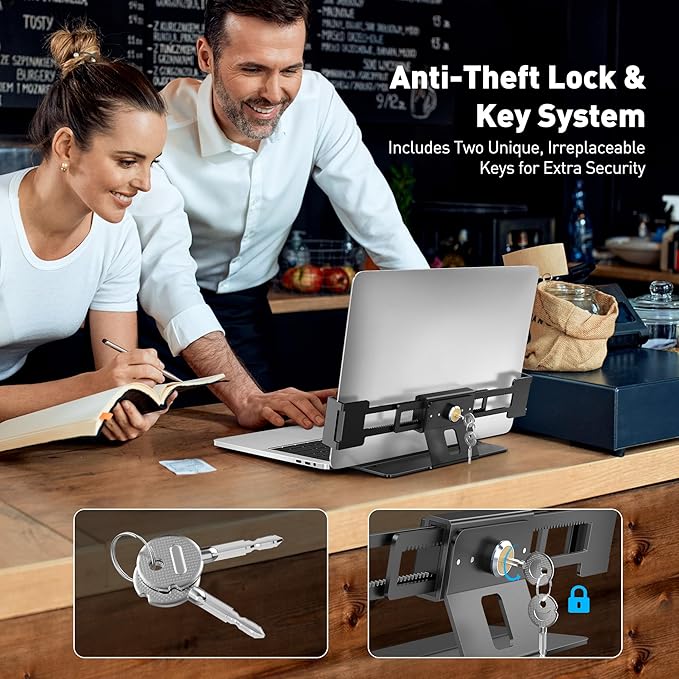 AboveTEK Laptop Locking Station, Premium Aluminum MacBook Security Lock - Image 2