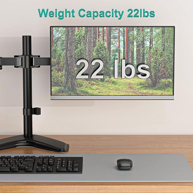 WALI Dual Monitor Stand for Desk, Monitor Stands for 2 Monitors up to 27 inch - Image 7