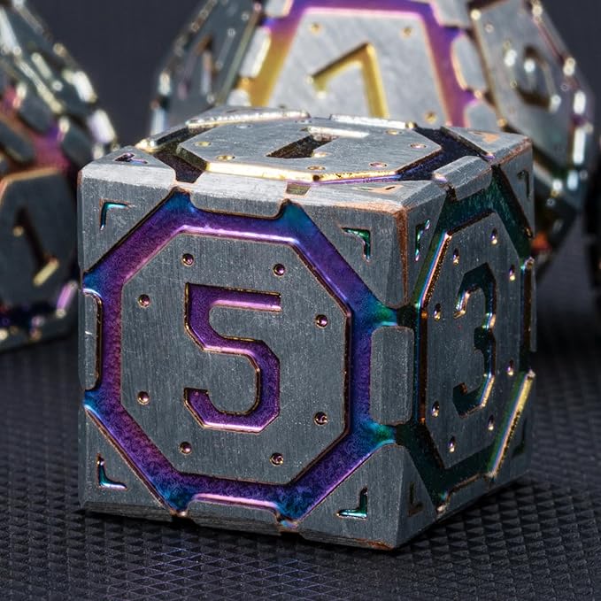 DND Metal Dice Set, Polyhedral Dice Set - Image 3