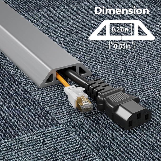 Yecaye 4ft Floor Cord Cover, Cord Covers - Image 2