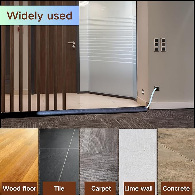 10ft Floor Cord Cover Self Adhesive Cord Hider Floor, Cable Cavity:0.61" x 0.32" - Image 8