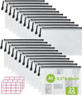 Vuzvuv A5-22 PCS 9.49"x 7.09"Mesh Zipper Pouch Set，Resistant Document File by Vuzvuv
