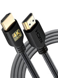 PowerBear 4K HDMI Cable 10 ft High Speed, Braided Nylon & Gold Connectors by PowerBear