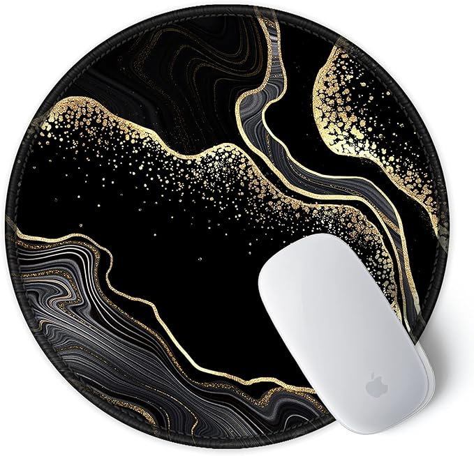 ITNRSIIET Round Mouse Pad with Stitched Edge Premium-Textured Waterproof - Image 2