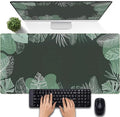 Green Plants Desk Mat Tropical Leaves Mouse Pad Cute, Large Extendded Gaming by DSKGSJH