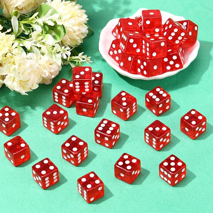 36 Piece 19 mm Casino Style Craps Dice Sets Acrylic and Translucent D6 Dice - Image 7