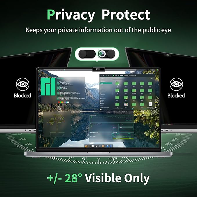 Privacy Screen for MacBook Air 15 Inch M2/M3/M4-A3241 A2941 A3114 Anti Blue - Image 2