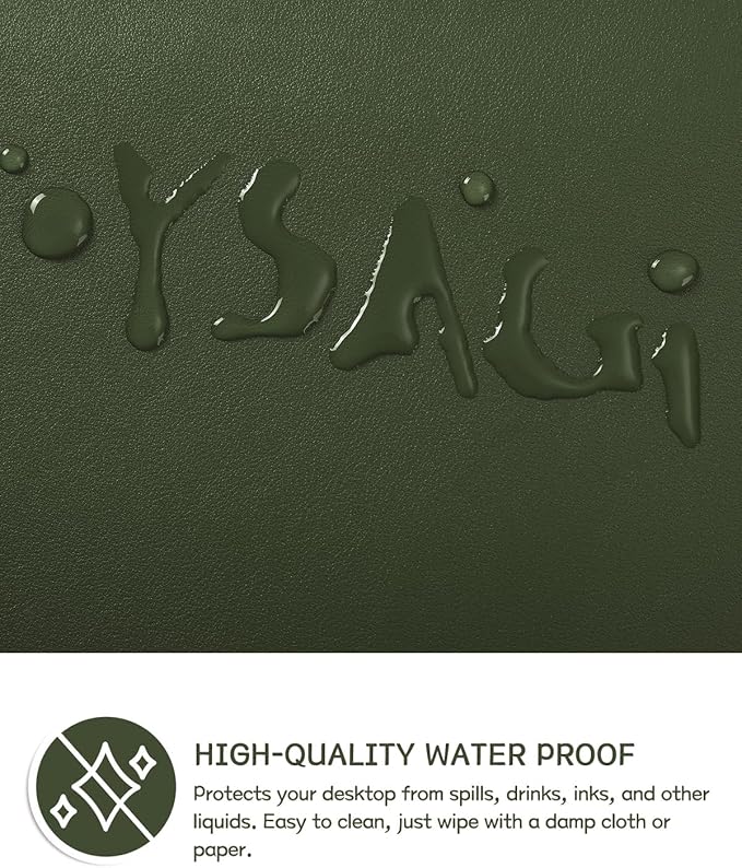 YSAGi Non-Slip Leather Desk Pad XL Size, Waterproof Laptop Computer Desk - Image 5