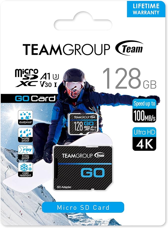 TEAMGROUP GO Card 128GB x 2 Pack Micro SDXC UHS-I U3 V30 4K - Image 8