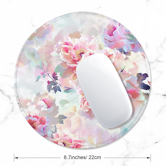 ITNRSIIET Round Mouse Pad with Stitched Edge Premium-Textured Waterproof - Image 2