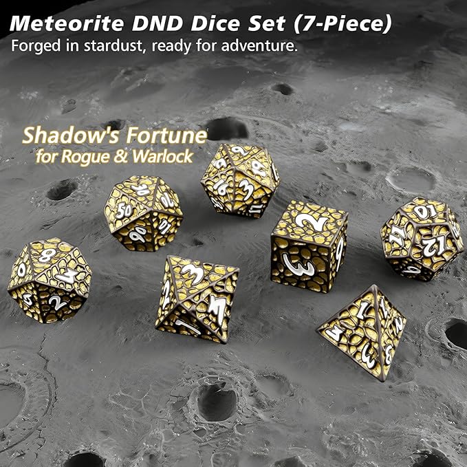 PJOY Metal D&D Dice Set for Dungeons and Dragons Dice - Image 3