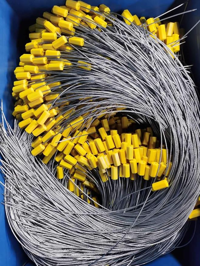 35" Steel Wire Cable Seals Tamper Resistant Security Seal Tags Numbered by LeadSeals
