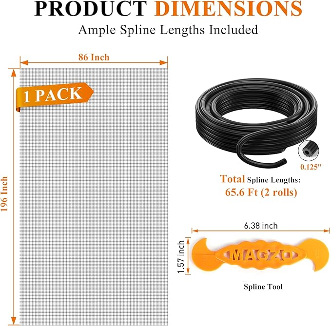 MAGZO Window&Door Screen Replacement Kit, - Image 2