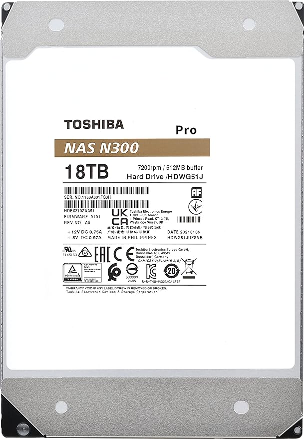 Toshiba N300 PRO 18TB Large-Sized Business NAS 3.5-Inch Internal Hard Drive - Image 6