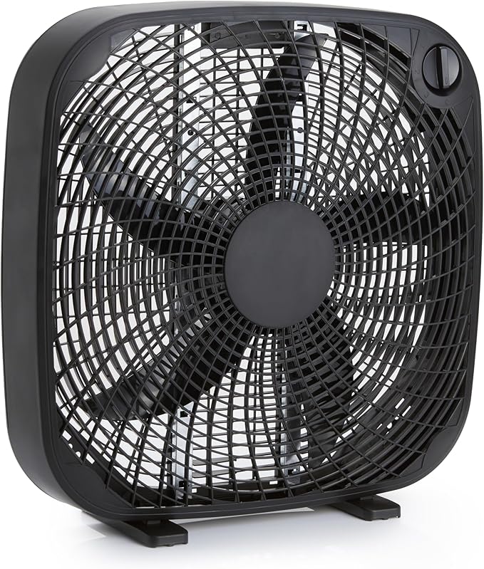 Amazon Basics 3 Speed Box Fan, Indoor Electric Fan by AmazonBasics