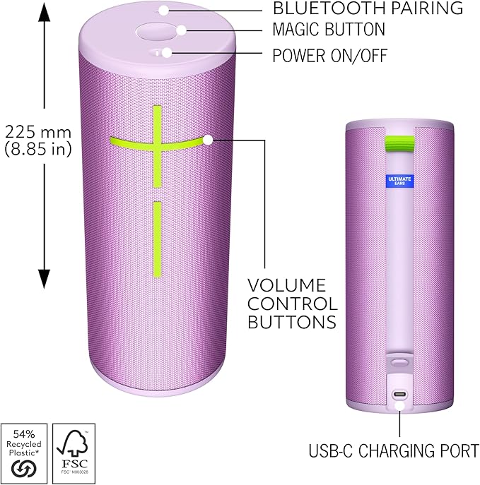 Ultimate Ears MEGABOOM 4 Portable Waterproof Bluetooth Speaker, 360-Degree Sound - Image 5