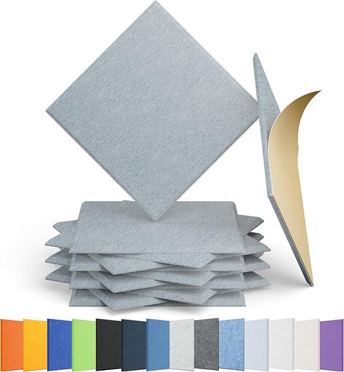 12 Pack Acoustic Panels Self Adhesive Sound Proof Foam, High Density Sound by Amantech