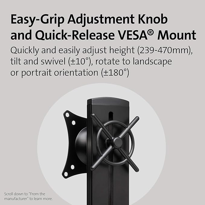 Kensington Single Monitor Desk Mount, C-clamp Vesa Stand Fits up to 32 inch - Image 3