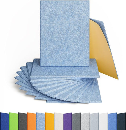 12 Pack Acoustic Panels Self Adhesive Sound Proof Foam, High Density Sound by Amantech