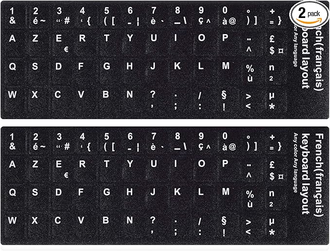 French Keyboard Stickers, Matte Vinyl Keyboard Sticker by CaseBuy