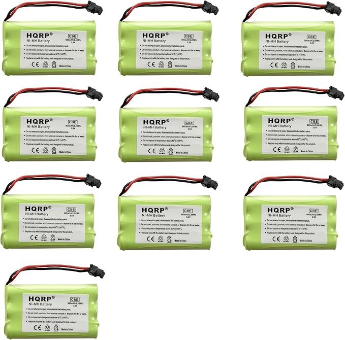 HQRP 10-Pack Cordless Phone Battery Compatible by HQRP