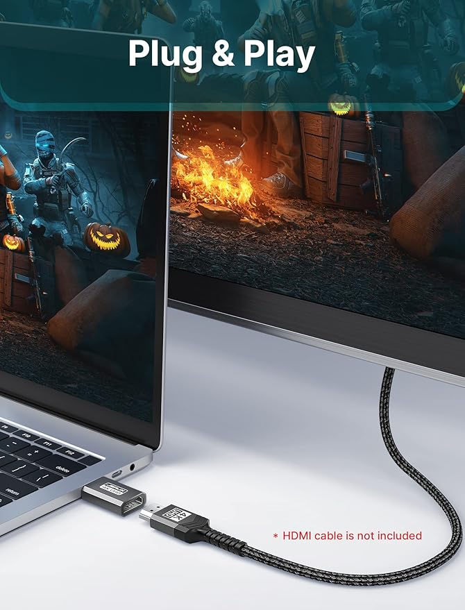 JSAUX 4K DisplayPort to HDMI Adapter 2-Pack, DP PC to HDMI Monitor Converter - Image 4