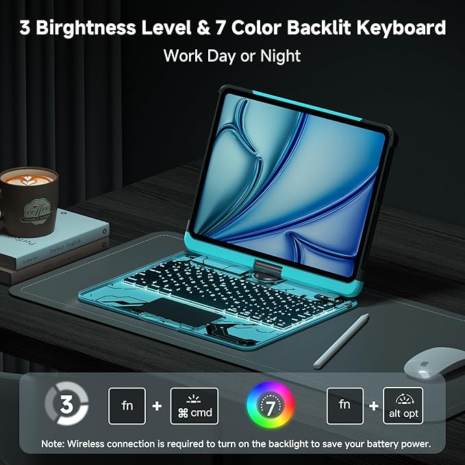 iPad Keyboard Case for 2024 M4 iPad Pro 13 inch, Magic Wireless Keyboard - Image 5