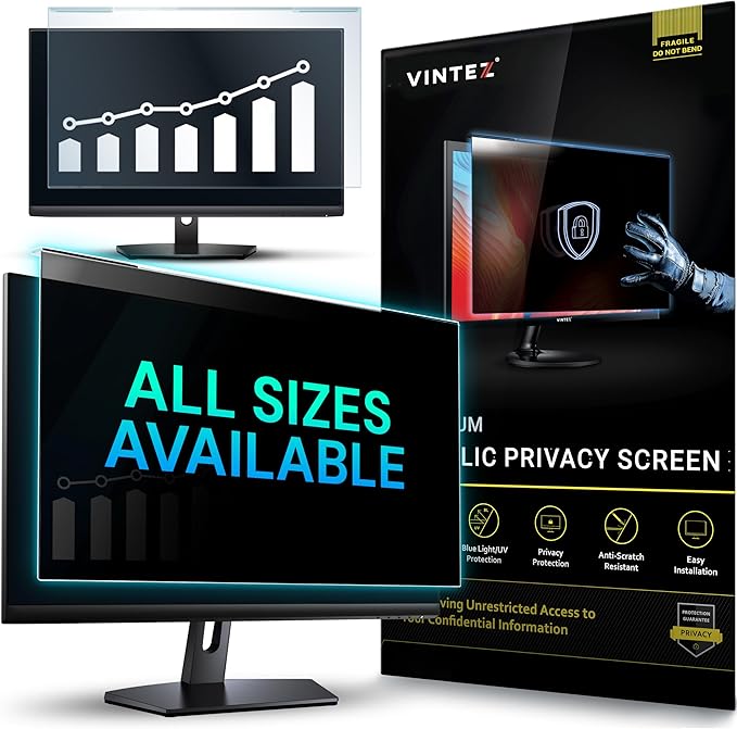 Universal Acrylic 17, 19 Inch Computer Privacy Screen Filter by VINTEZ