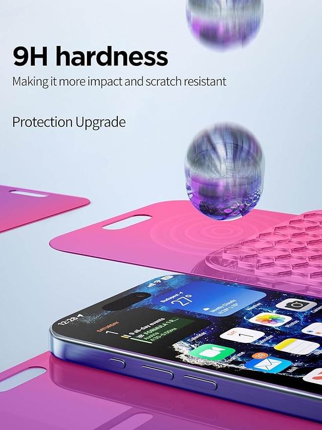 Compatible for iPhone 16 Pro Privacy Screen Protector Tempered Glass 6.3 Inch - Image 4