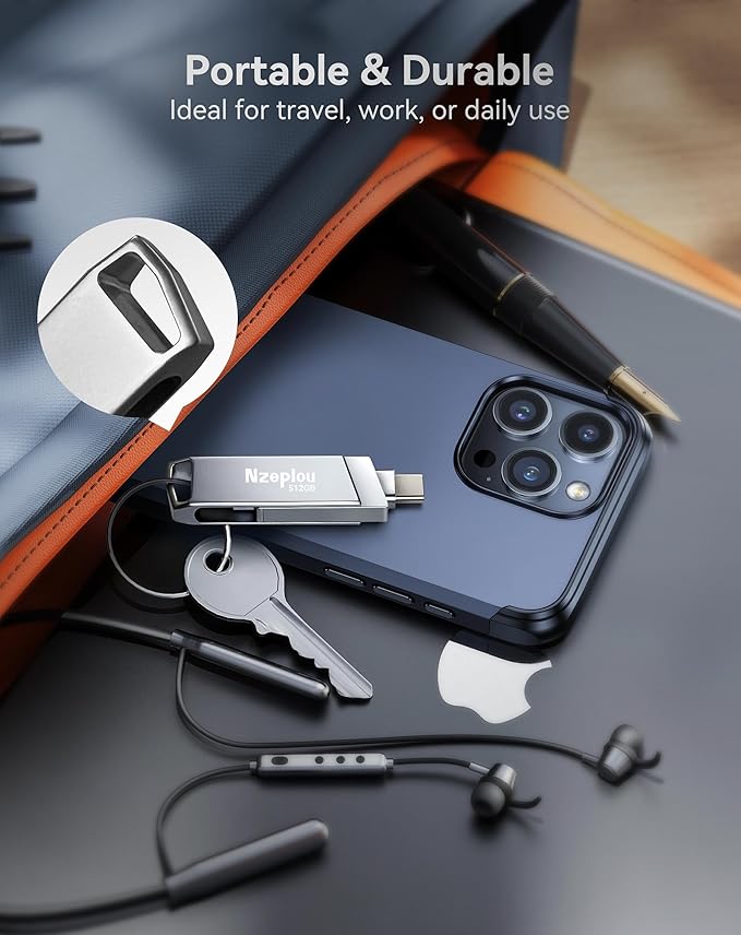 512GB Flash Drive for iPhone iPad, USB3.0 High-Speed Memory Stick No App Needed - Image 7