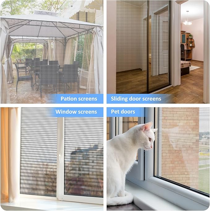 40"x118" Window Screen Mesh, Fiberglass Window Screen, Screen Door Mesh - Image 5