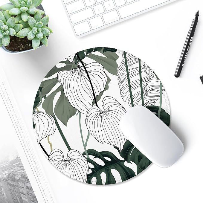 ITNRSIIET Round Mouse Pad with Stitched Edge Premium-Textured Waterproof - Image 6