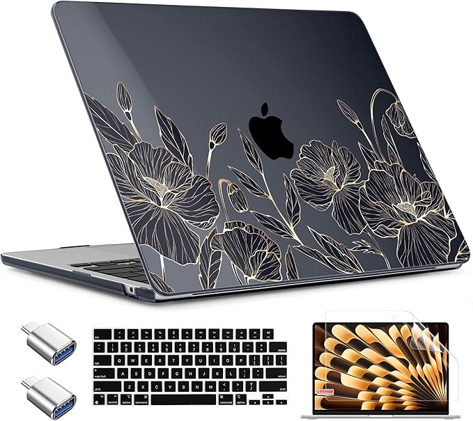 TWOLSKOO Compatible with M4 MacBook Air 13.6 inch Case 2025-2022 Release M4 by TWOLSKOO