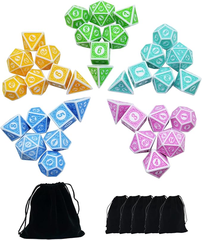 SmartDealsPro Retro Polyhedral Dice Sets by SmartDealsPro