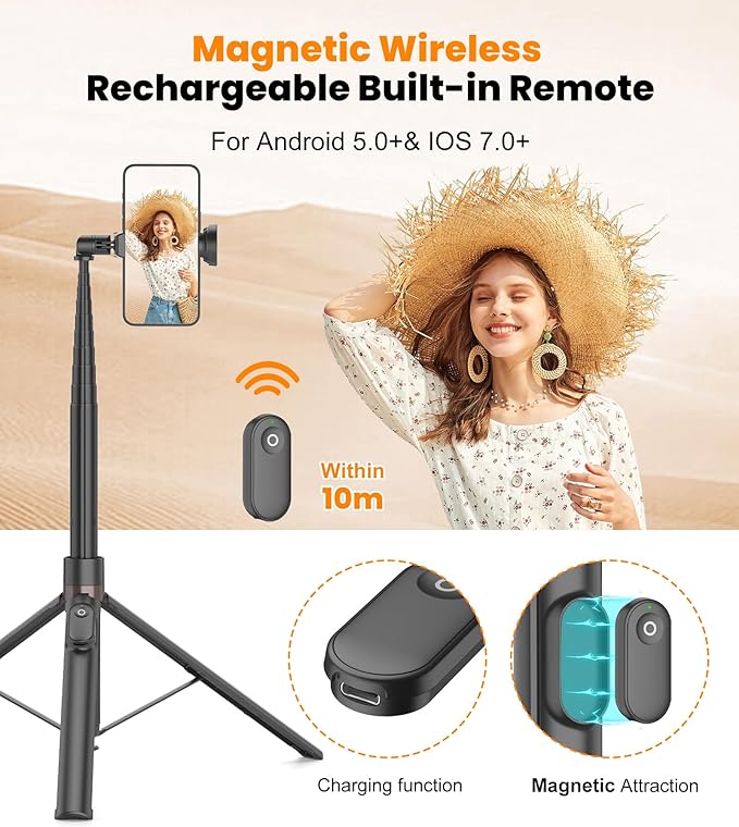 TONEOF 70" Automatic Phone Tripod - Image 5