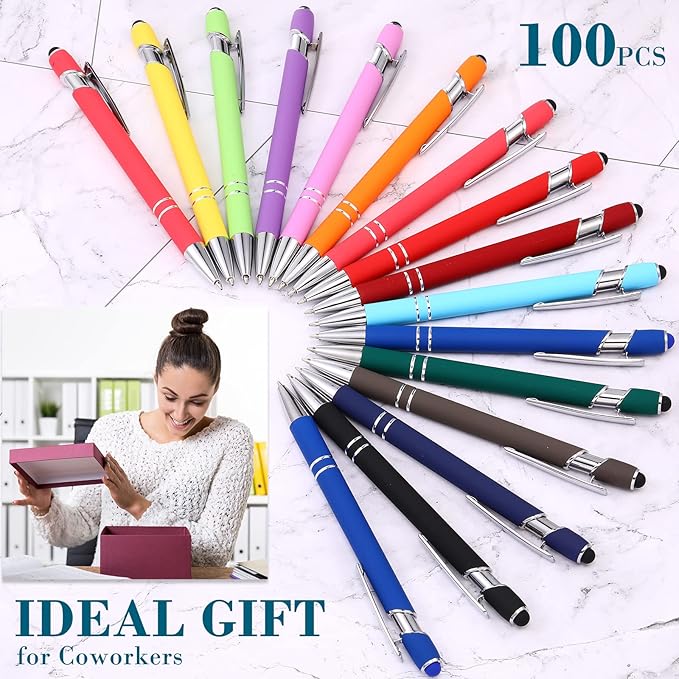 Konohan 100 Pieces Stylus Pen 2 in 1 Ballpoint Pen - Image 5