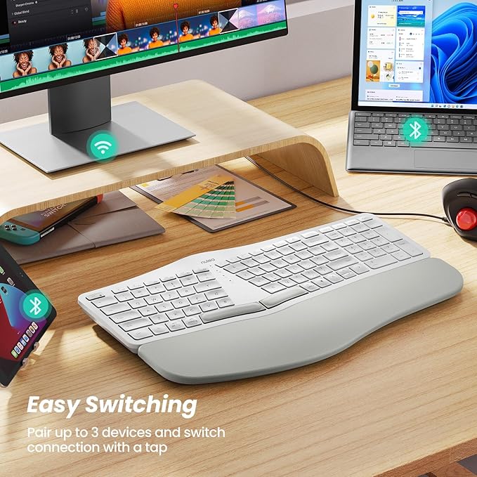 Nulea RT05 Wireless Ergonomic Keyboard, Split Keyboard - Image 7