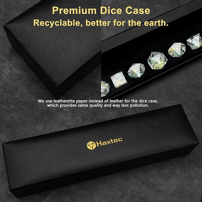 Haxtec Flower DND Dice Set Sharp Edge Dice - Image 5