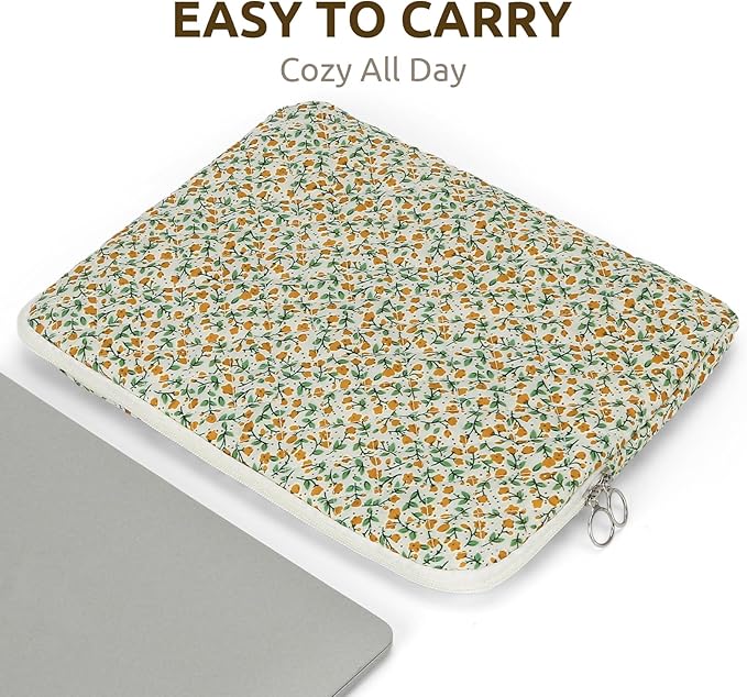 Puffy Laptop Sleeve 13-15.6 Inch Cute Quilted Laptop Protective Case Padded - Image 5