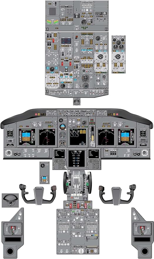 Boeing 737-800 Aircraft Cockpit Training Poster by Unknown