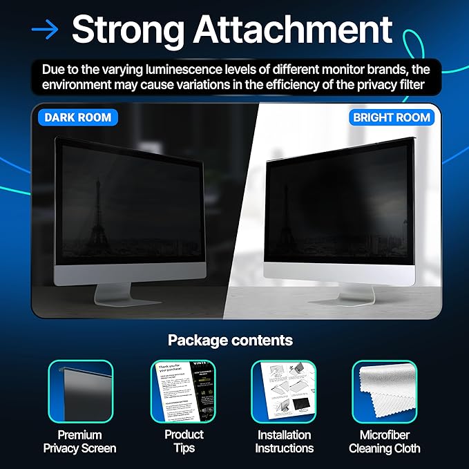 Acrylic 24 Inch Computer Privacy Screen Filter Compatible - Image 6