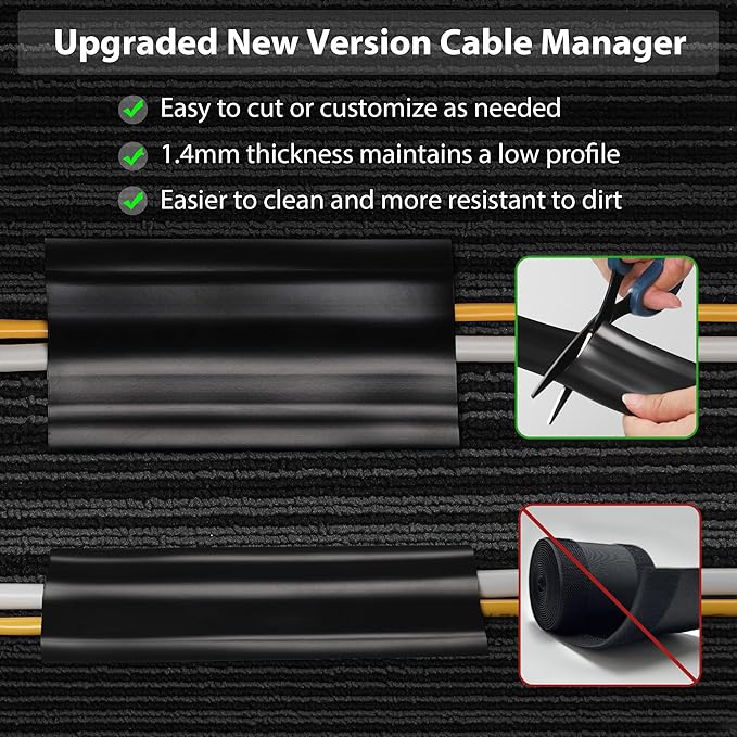 8.2ft Cord Cover Floor, Soft PVC Cord Covers - Image 7