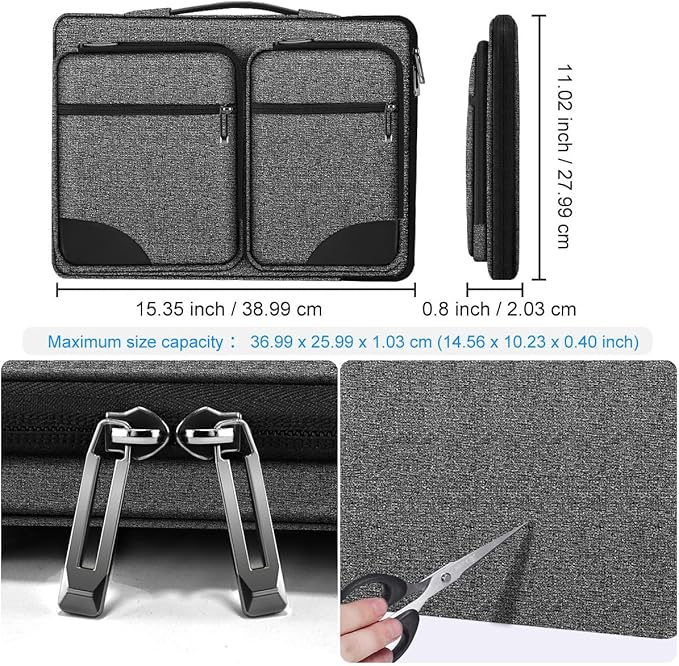 ZINZ Laptop Case 15 15.6 16 inches Sleeve Slim Briefcase Spill-Resistant Handbag - Image 2