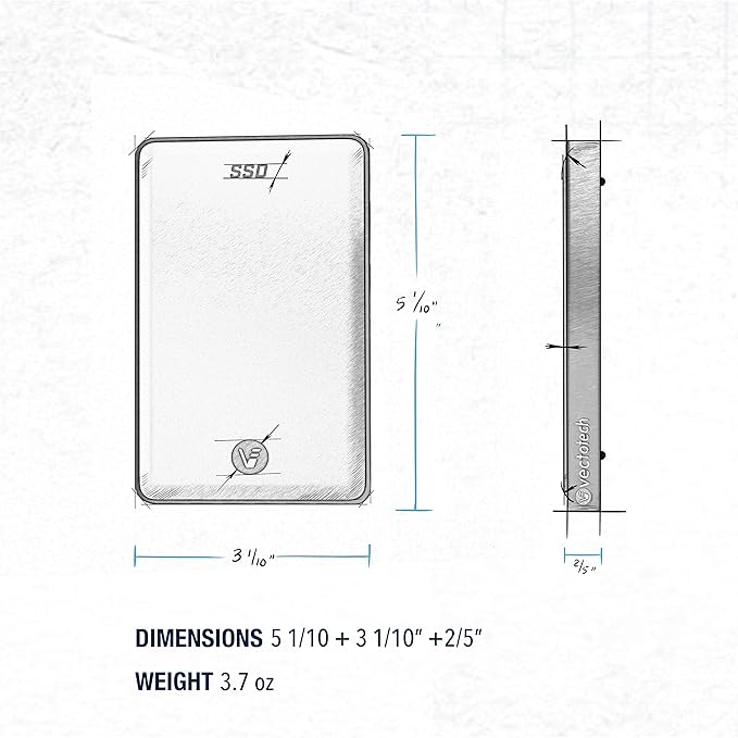 2TB External SSD USB-C Portable Solid State Drive | 3D NAND Flash | Rapid by - Image 5